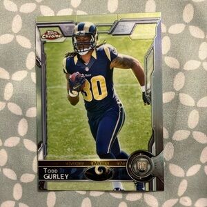2015 TOPPS CHROME #110 TODD GURLEY ROOKIE CARD RC, LOS ANGELES RAMS, 021719